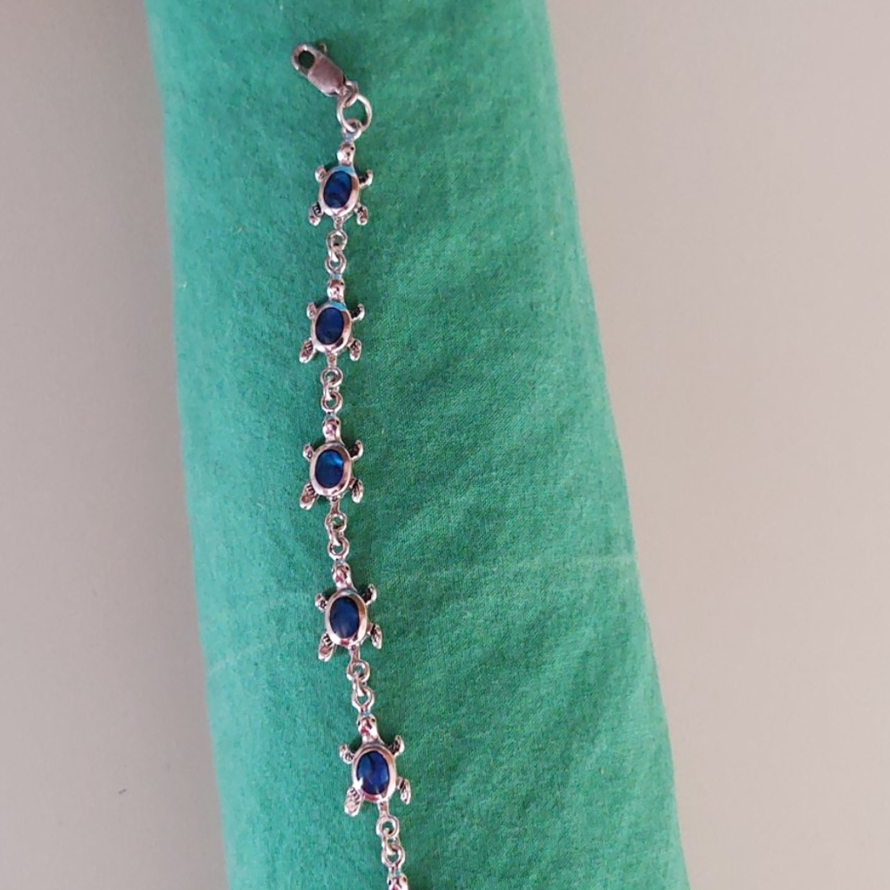 Sterling turtle 🐢 link bracelet